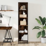 vidaXL Bibliotecă, stejar fumuriu, 40x35x170,5 cm, lemn prelucrat vidaXL Bibliotecă, stejar fumuriu, 40x35x170,5 cm, lemn prelucrat