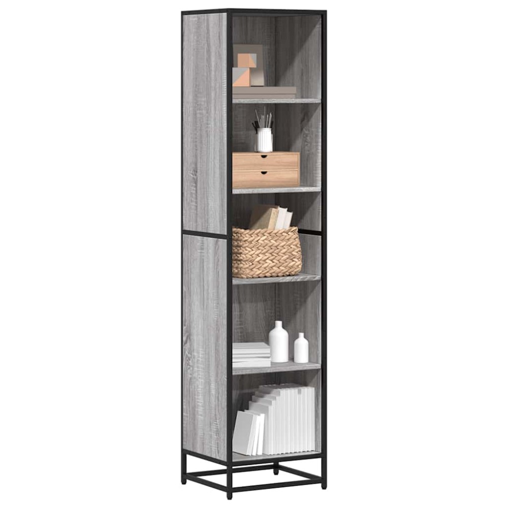 vidaXL Bibliotecă, gri sonoma, 40x35x170,5 cm, lemn prelucrat