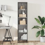 vidaXL Bibliotecă, gri sonoma, 40x35x170,5 cm, lemn prelucrat vidaXL Bibliotecă, gri sonoma, 40x35x170,5 cm, lemn prelucrat