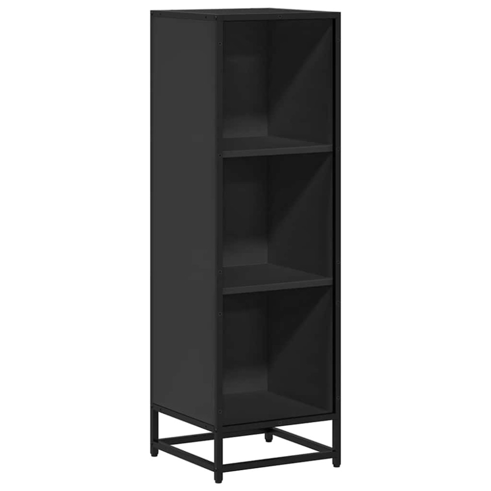 vidaXL Bibliotecă, negru,33,5x33x107,5 cm, lemn prelucrat