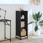 vidaXL Bibliotecă, negru,33,5x33x107,5 cm, lemn prelucrat vidaXL Bibliotecă, negru,33,5x33x107,5 cm, lemn prelucrat