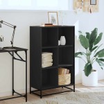 vidaXL Bibliotecă, negru, 65,5x33x107,5 cm, lemn prelucrat vidaXL Bibliotecă, negru, 65,5x33x107,5 cm, lemn prelucrat
