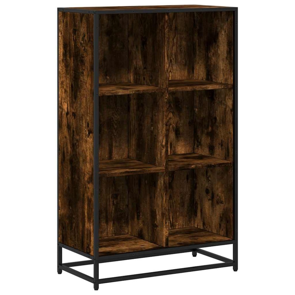 vidaXL Bibliotecă, stejar fumuriu, 65,5x33x107,5 cm, lemn prelucrat