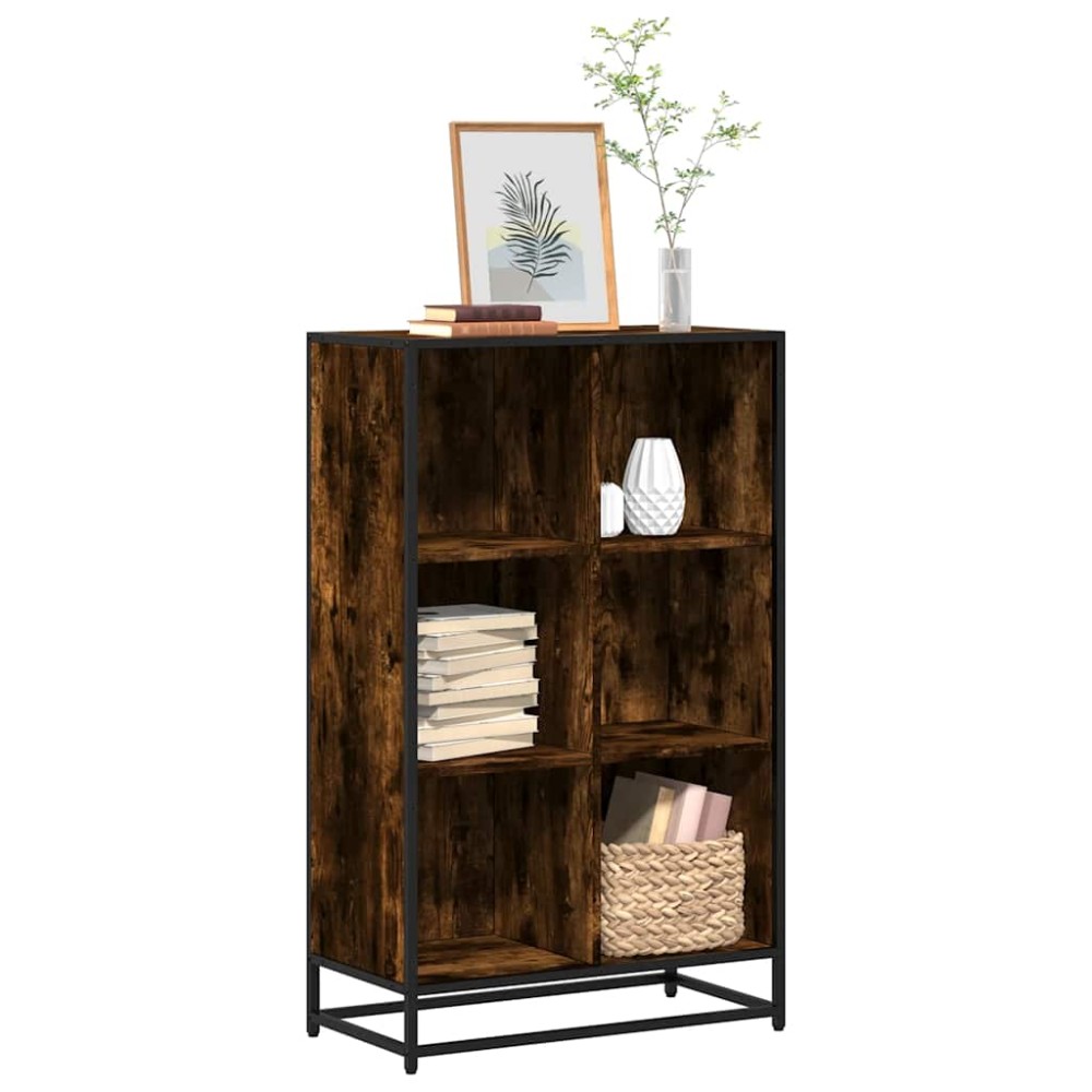vidaXL Bibliotecă, stejar fumuriu, 65,5x33x107,5 cm, lemn prelucrat
