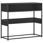 vidaXL Măsuță consolă, negru, 90x35x80 cm, lemn prelucrat vidaXL Măsuță consolă, negru, 90x35x80 cm, lemn prelucrat