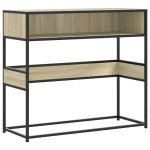 vidaXL Măsuță consolă, stejar sonoma, 90x35x80 cm, lemn prelucrat vidaXL Măsuță consolă, stejar sonoma, 90x35x80 cm, lemn prelucrat