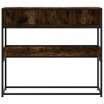 vidaXL Măsuță consolă, stejar fumuriu, 90x35x80 cm, lemn prelucrat vidaXL Măsuță consolă, stejar fumuriu, 90x35x80 cm, lemn prelucrat