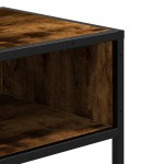 vidaXL Măsuță consolă, stejar fumuriu, 90x35x80 cm, lemn prelucrat vidaXL Măsuță consolă, stejar fumuriu, 90x35x80 cm, lemn prelucrat
