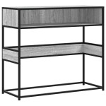 vidaXL Măsuță consolă, gri sonoma, 90x35x80 cm, lemn prelucrat vidaXL Măsuță consolă, gri sonoma, 90x35x80 cm, lemn prelucrat