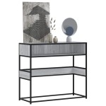 vidaXL Măsuță consolă, gri sonoma, 90x35x80 cm, lemn prelucrat vidaXL Măsuță consolă, gri sonoma, 90x35x80 cm, lemn prelucrat