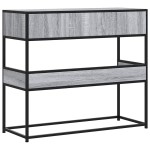 vidaXL Măsuță consolă, gri sonoma, 90x35x80 cm, lemn prelucrat vidaXL Măsuță consolă, gri sonoma, 90x35x80 cm, lemn prelucrat