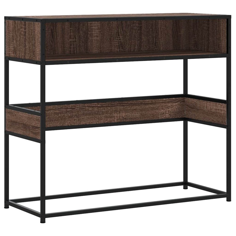 vidaXL Măsuță consolă, stejar maro, 90x35x80 cm, lemn prelucrat