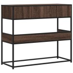 vidaXL Măsuță consolă, stejar maro, 90x35x80 cm, lemn prelucrat vidaXL Măsuță consolă, stejar maro, 90x35x80 cm, lemn prelucrat