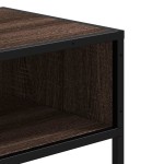 vidaXL Măsuță consolă, stejar maro, 90x35x80 cm, lemn prelucrat vidaXL Măsuță consolă, stejar maro, 90x35x80 cm, lemn prelucrat