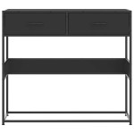 vidaXL Măsuță consolă, negru, 90x35x80 cm, lemn prelucrat vidaXL Măsuță consolă, negru, 90x35x80 cm, lemn prelucrat