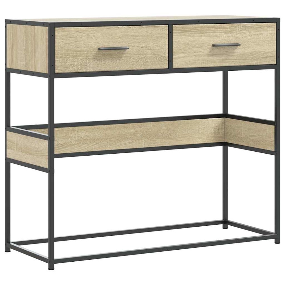 vidaXL Măsuță consolă, stejar sonoma, 90x35x80 cm, lemn prelucrat
