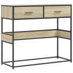 vidaXL Măsuță consolă, stejar sonoma, 90x35x80 cm, lemn prelucrat vidaXL Măsuță consolă, stejar sonoma, 90x35x80 cm, lemn prelucrat