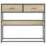 vidaXL Măsuță consolă, stejar sonoma, 90x35x80 cm, lemn prelucrat vidaXL Măsuță consolă, stejar sonoma, 90x35x80 cm, lemn prelucrat