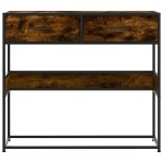 vidaXL Măsuță consolă, stejar fumuriu, 90x35x80 cm, lemn prelucrat vidaXL Măsuță consolă, stejar fumuriu, 90x35x80 cm, lemn prelucrat