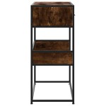 vidaXL Măsuță consolă, stejar fumuriu, 90x35x80 cm, lemn prelucrat vidaXL Măsuță consolă, stejar fumuriu, 90x35x80 cm, lemn prelucrat