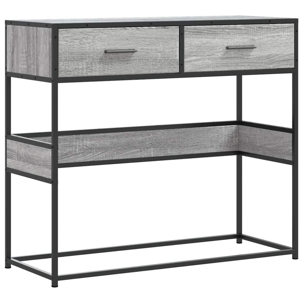 vidaXL Măsuță consolă, gri sonoma, 90x35x80 cm, lemn prelucrat
