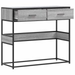 vidaXL Măsuță consolă, gri sonoma, 90x35x80 cm, lemn prelucrat vidaXL Măsuță consolă, gri sonoma, 90x35x80 cm, lemn prelucrat