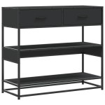 vidaXL Măsuță consolă, negru, 90x35x80 cm, lemn prelucrat vidaXL Măsuță consolă, negru, 90x35x80 cm, lemn prelucrat