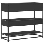 vidaXL Măsuță consolă, negru, 90x35x80 cm, lemn prelucrat vidaXL Măsuță consolă, negru, 90x35x80 cm, lemn prelucrat