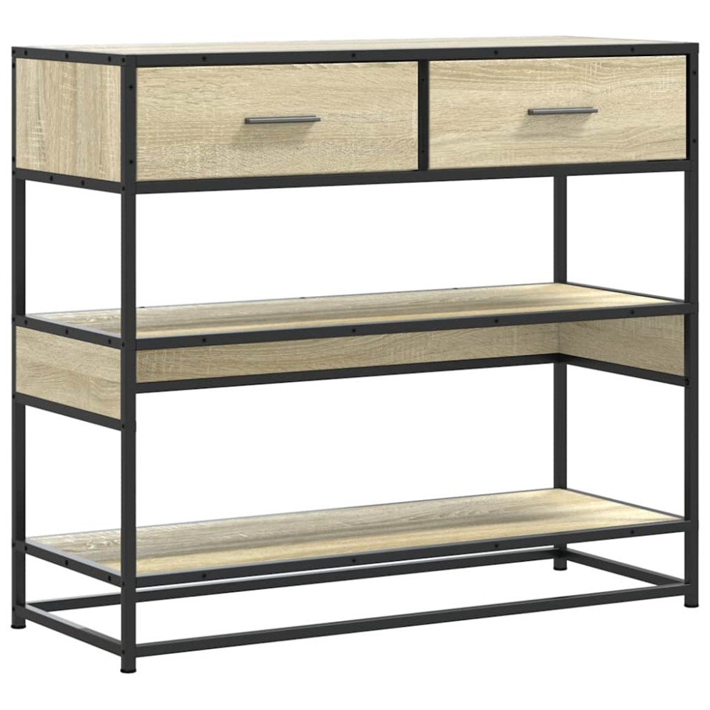 vidaXL Măsuță consolă, stejar sonoma, 90x35x80 cm, lemn prelucrat