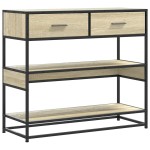 vidaXL Măsuță consolă, stejar sonoma, 90x35x80 cm, lemn prelucrat vidaXL Măsuță consolă, stejar sonoma, 90x35x80 cm, lemn prelucrat