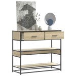 vidaXL Măsuță consolă, stejar sonoma, 90x35x80 cm, lemn prelucrat vidaXL Măsuță consolă, stejar sonoma, 90x35x80 cm, lemn prelucrat