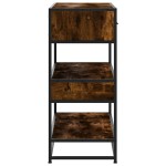 vidaXL Măsuță consolă, stejar fumuriu, 90x35x80 cm, lemn prelucrat vidaXL Măsuță consolă, stejar fumuriu, 90x35x80 cm, lemn prelucrat