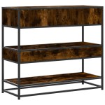 vidaXL Măsuță consolă, stejar fumuriu, 90x35x80 cm, lemn prelucrat vidaXL Măsuță consolă, stejar fumuriu, 90x35x80 cm, lemn prelucrat