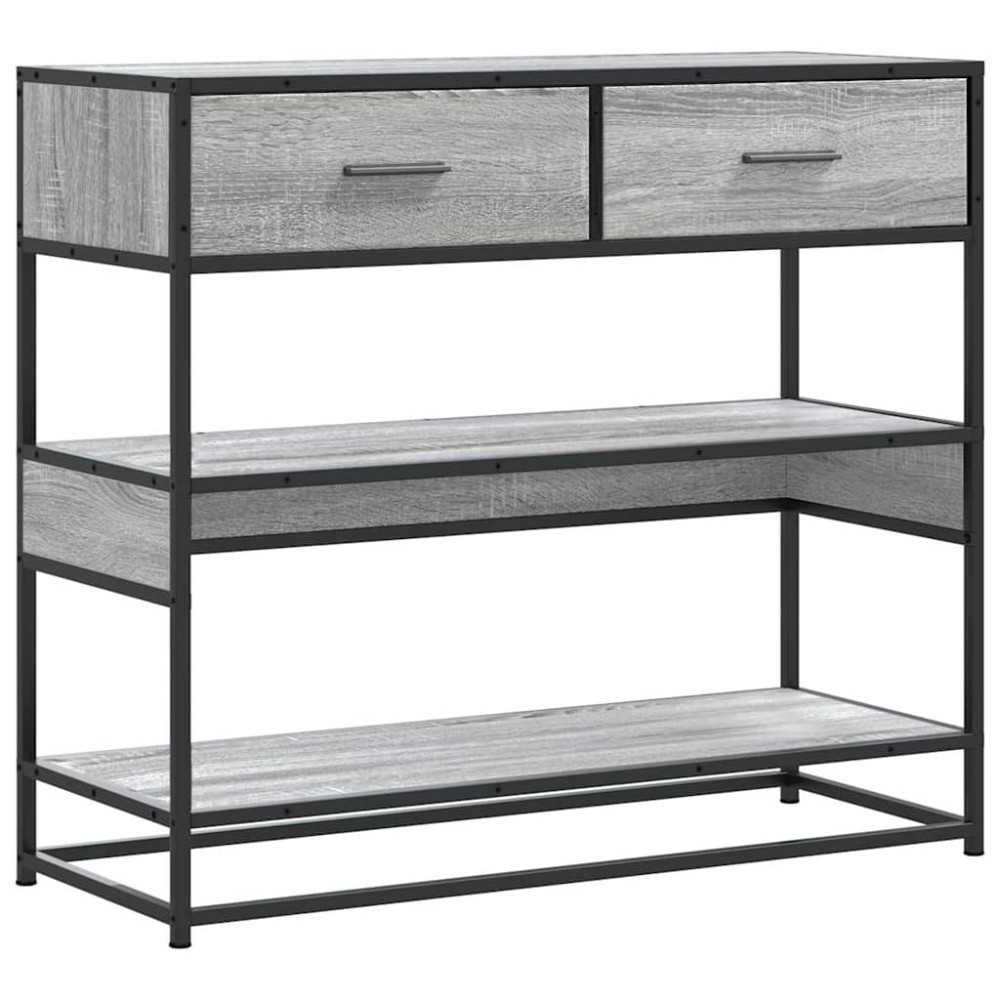 vidaXL Măsuță consolă, gri sonoma, 90x35x80 cm, lemn prelucrat