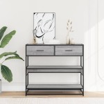 vidaXL Măsuță consolă, gri sonoma, 90x35x80 cm, lemn prelucrat vidaXL Măsuță consolă, gri sonoma, 90x35x80 cm, lemn prelucrat