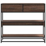 vidaXL Măsuță consolă, stejar maro, 90x35x80 cm, lemn prelucrat vidaXL Măsuță consolă, stejar maro, 90x35x80 cm, lemn prelucrat