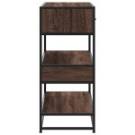 vidaXL Măsuță consolă, stejar maro, 90x35x80 cm, lemn prelucrat vidaXL Măsuță consolă, stejar maro, 90x35x80 cm, lemn prelucrat