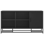 vidaXL Bancă de pantofi neagră 100x40x53,5 cm lemn și metal prelucrat