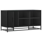 vidaXL Bancă de pantofi neagră 100x40x53,5 cm lemn și metal prelucrat