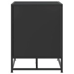 vidaXL Bancă de pantofi neagră 100x40x53,5 cm lemn și metal prelucrat