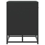 vidaXL Bancă de pantofi neagră 60x40x53,5 cm lemn și metal prelucrat vidaXL Bancă de pantofi neagră 60x40x53,5 cm lemn și metal prelucrat