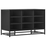 vidaXL Bancă de pantofi neagră 84x40x53,5 cm lemn și metal prelucrat vidaXL Bancă de pantofi neagră 84x40x53,5 cm lemn și metal prelucrat