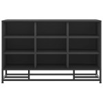 vidaXL Bancă de pantofi neagră 84x40x53,5 cm lemn și metal prelucrat vidaXL Bancă de pantofi neagră 84x40x53,5 cm lemn și metal prelucrat