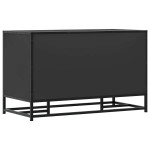 vidaXL Bancă de pantofi neagră 84x40x53,5 cm lemn și metal prelucrat vidaXL Bancă de pantofi neagră 84x40x53,5 cm lemn și metal prelucrat