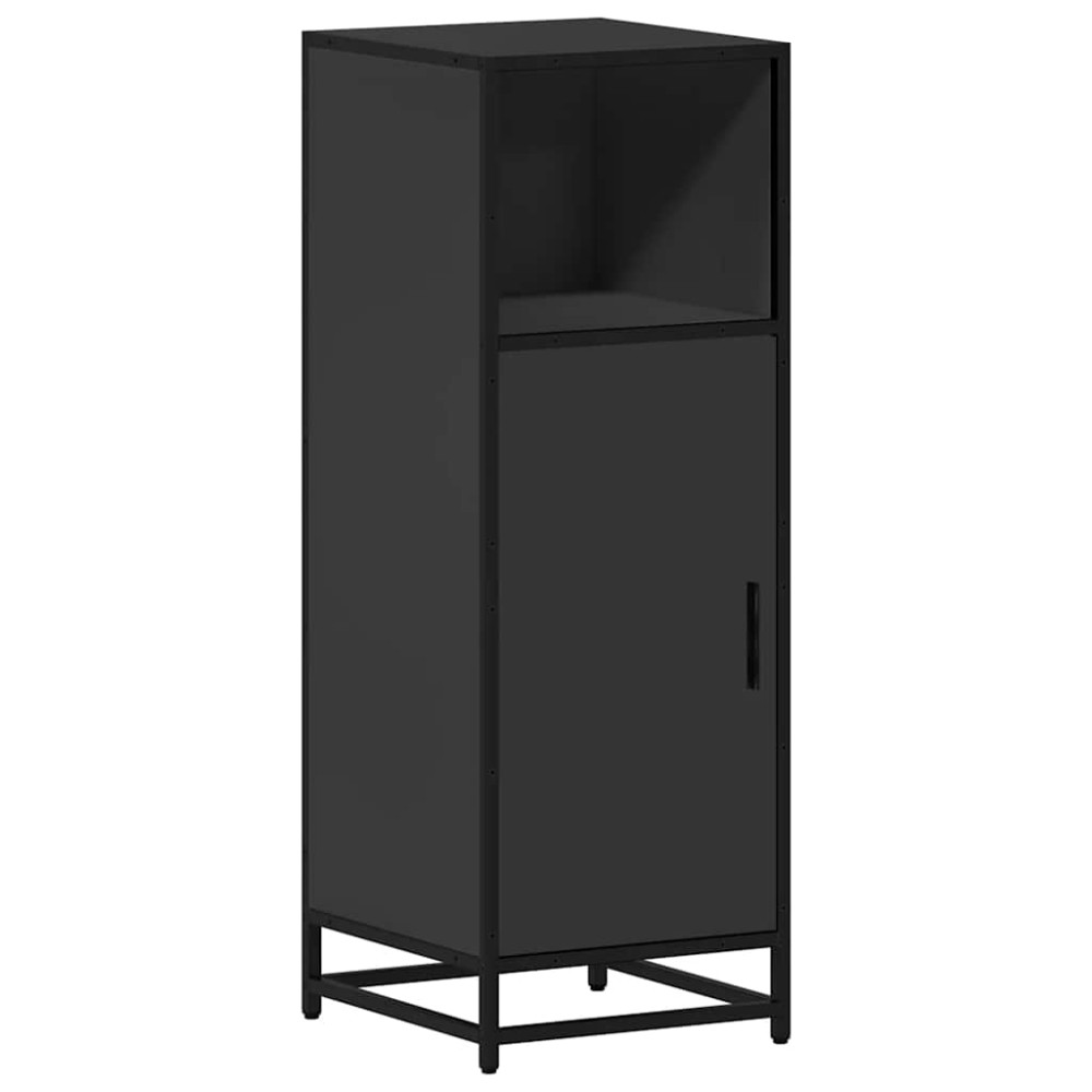 vidaXL Dulap de baie, negru, 35x37,5x100 cm, lemn prelucrat