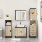 vidaXL Dulap de baie, stejar sonoma, 35x37,5x166 cm, lemn prelucrat vidaXL Dulap de baie, stejar sonoma, 35x37,5x166 cm, lemn prelucrat