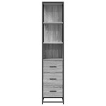 vidaXL Dulap de baie, gri sonoma, 35x37,5x166 cm, lemn prelucrat