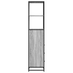 vidaXL Dulap de baie, gri sonoma, 35x37,5x166 cm, lemn prelucrat