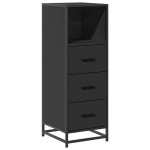 vidaXL Dulap de baie negru 35x37,5x100 cm lemn prelucrat