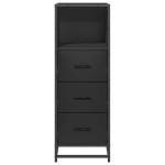 vidaXL Dulap de baie negru 35x37,5x100 cm lemn prelucrat
